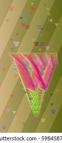 Alphabet W icon texture
