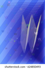 Alphabet W Icon Texture Stock Vector (Royalty Free) 624850493 ...