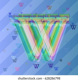 Alphabet W idea design