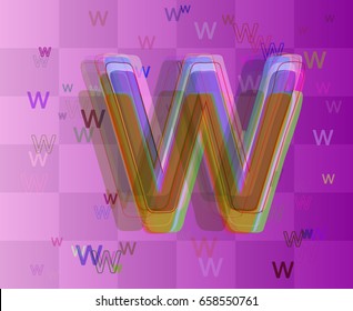 Alphabet W idea vector