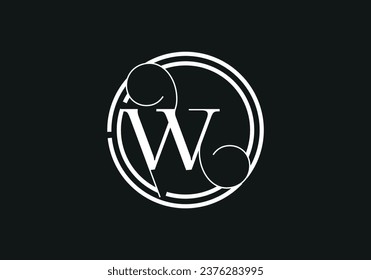 Alphabet W Letter Initial, Monogram Logo Design, Vector Template 