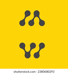 alphabet,  w logo m logo concepts, elegance, icon set, identity, insignia, simplicity, sparse, composition, copy space, typescript, abstract, business, computer graphic, design element, illustration