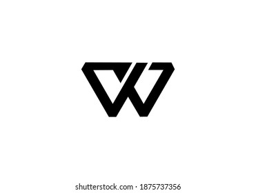 diseño del vector del logotipo W del alfabeto