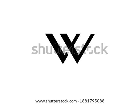 alphabet W logo vector design