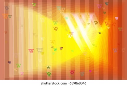 Alphabet W pattern art