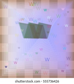 Alphabet W texture art