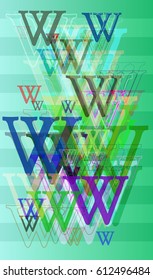 Alphabet W texture background