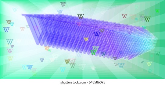 Alphabet W texture background