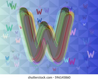 Alphabet W texture elements