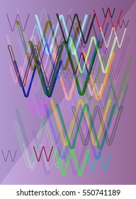 Alphabet W vector background above different celebration, dominant board with shape