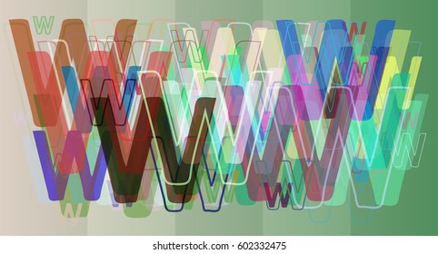 Alphabet W vector texture