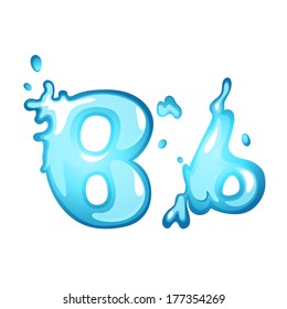 Alphabet water letter B