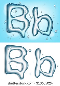 Alphabet water letter B