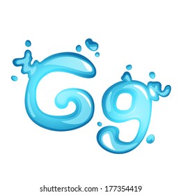 Alphabet water letter G