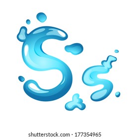Alphabet water letter S