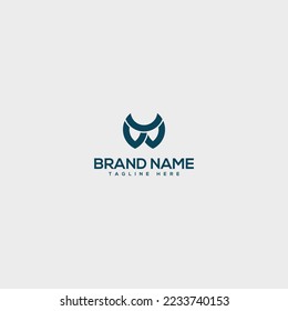Alphabet WC, CW, W, C letter logo design template vector illustration.