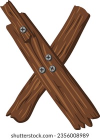 an alphabet with wooden theme