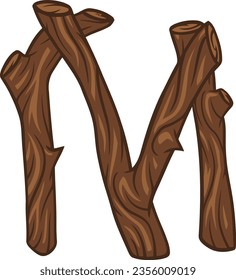ein Alphabet mit Holzmotiv