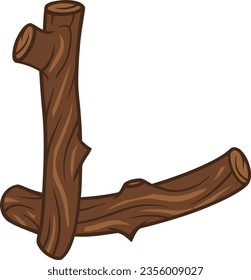 un alfabeto con tema de madera