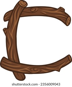 an alphabet with wooden theme