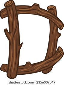 an alphabet with wooden theme