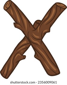 an alphabet with wooden theme