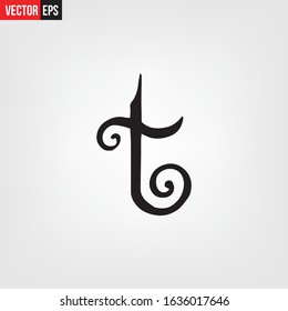 Alphabet Word T Typography fonts regular vector illustration