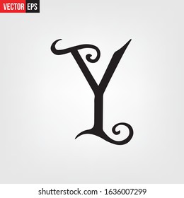 Alphabet Word Y Typography fonts regular vector illustration