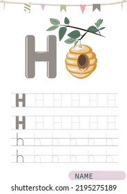 Alphabet Worksheet. Alphabet activity for pre schoolers and kindergarten A-Z. Handwriting workbook for children