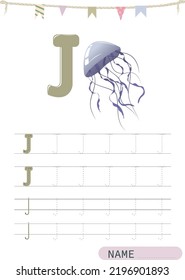 Alphabet Worksheet. Alphabet activity for pre schoolers and kindergarten A-Z. Handwriting workbook for children