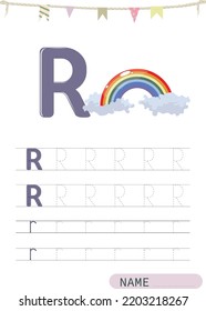 Alphabet-Arbeitsblatt. Alphabet Aktivität für Vorschulen und Kindergarten A-Z. Handschriftenheft für Kinder