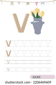 Alphabet Worksheet. Alphabet activity for pre schoolers and kindergarten A-Z. Handwriting workbook for children