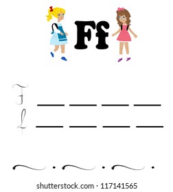 Alphabet worksheet, letter "F"