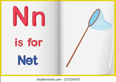 Alphabet worksheet for the letter N