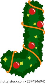 an alphabet with a wreath theme
