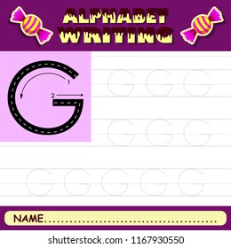 Alphabet writing G