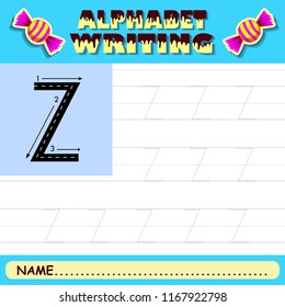 Alphabet writing Z