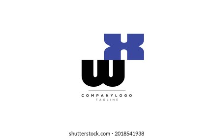 Alphabet WX XW Initial Letter Monogram Icon Logo vector illustration abstract  web character logotype 
initials icon badge business brand
