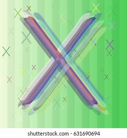 Alphabet X art design