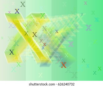Alphabet X design vector
