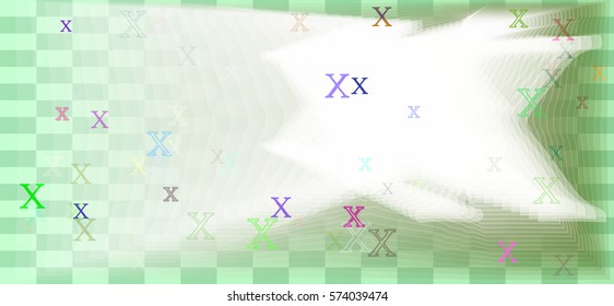 Alphabet X elements art