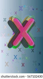 Alphabet X idea art