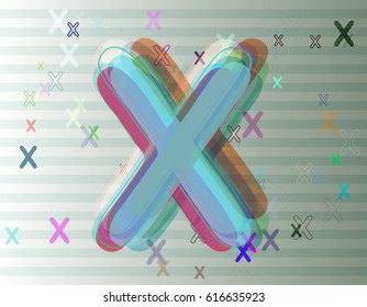 Alphabet X idea art