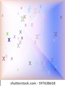 Alphabet X idea background