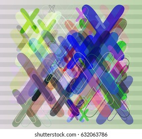 Alphabet X idea background