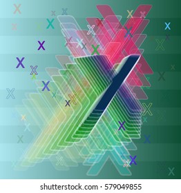 Alphabet X idea vector