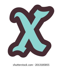 Alfabeto X para chaqueta Emblem Tosca y color marrón