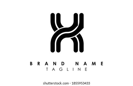 Letras con logotipo Alphabet X Logo de Iniciales Monograma