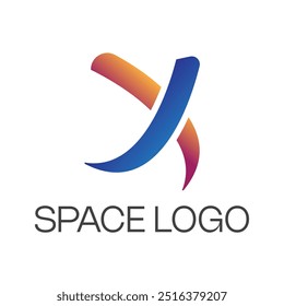 Logotipo de Alphabet X para la Tecnología espacial Logotipo para el diseño de Vectores de negocios EPS 10