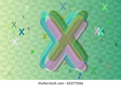 Alphabet X template icon